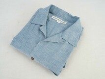 3T240215 美品 INDIVIDUALIZE SHIRTS 長袖 無地 ライトブルー デニム コットン100％ Lサイズ (XL在庫あり) インディビジュアライズドシャツ_画像8