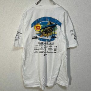 アルスタイル　メキシコ製半袖Tシャツ　ブラックバス　企業ロゴ　魚釣り白F9 古着　入手困難　人気　ビッグサイズ　ホワイト　XL　ゆるだぼ