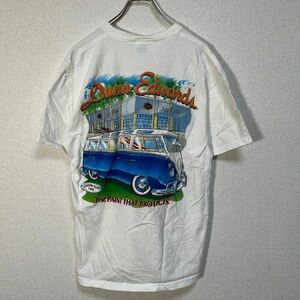 ヘインズ　メキシコ製Tシャツ　フォルクスワーゲン90s白T　サーフボードF9 古着　入手困難　激レア　希少 人気　バックプリントビンテージ