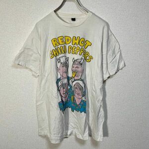 タルテックス　メキシコ製半袖Tシャツ　レッドホットチリペッパー　バンドTF9 古着　入手困難　激レア　希少 人気　2017ツアーT　デカロゴ