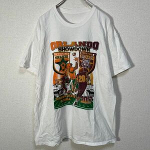 カレッジロゴ　Tシャツ　アメフト　ヘビ　は虫類　アニマル　ネコ　白T　71 古着　入手困難　激レア　アメリカンフットボール　フロリダ