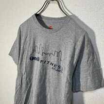 ヘインズ Tシャツ　アタランタ　グレー　フィットネス　Lサイズ　 nano F9 古着　入手困難　激レア　希少 人気　fitness_画像9