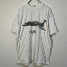 戦闘機 半袖Tシャツ　ラファール　Rafale　デカロゴ　ダッソー　白T74 古着　入手困難　激レア希少人気 多用途戦闘機 フランスビッグサイズ_画像1