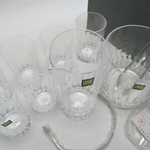HOYAクリスタル ドリンキングセット/グラス 6個 ピッチャー アイスペール/ハイボール ウイスキーグラス クリスタルガラス製の画像10