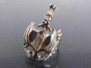  серебряный 925 кольцо кольцо Dragon дракон узор длина примерный 3.5.24 номер 