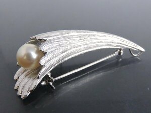 book@ pearl pearl approximately 9. lamp silver made brooch . pendant top length approximately 5.5.