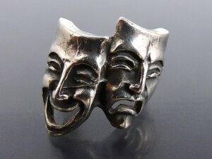 silver 925 ring ring two face mask design large .. length some 2.5.16 number 