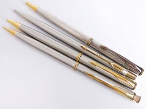 Подлинный Parker Parker Ball Pen Mechanical Pencil Silver x Золотой цвет Сводка 4 -цех