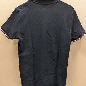【11221】MONCLER モンクレール 半袖 ポロシャツ Tシャツ ロゴワッペン 刺繍 ブラック 黒 メンズ Sサイズ ワンポイント スリーブ アパレルの画像2