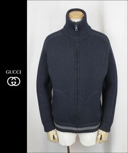 ##< beautiful goods > Gucci <GUCCI standing collar>FULL ZIP LawGauge designer's knitted JKT< thick :S>##