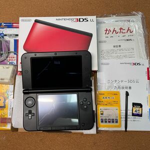 ニンテンドー3DS LL本体 レッド×ブラック ACとソフト付き