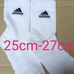 アディダス ソックス メンズ クッション クルー 2足組み adidas 25cm-27cm