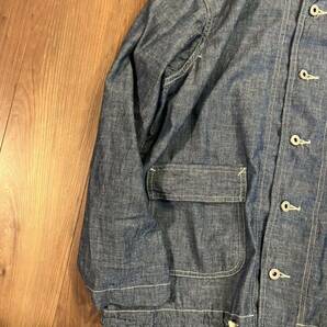 新品未使用 POST OVERALLS ポストオーバーオールズ NAVY Parka 3-R 11 : chambray indigo サイズ Mの画像3