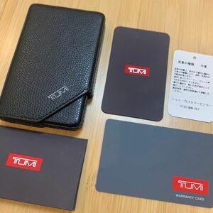 美品 トゥミ TUMI カードケース 名刺入れ カムデン ブラック 黒 レザー 