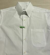 ◎ SUITSELECT スーツセレクト 形態安定シャツ Mサイズ SL653019-6 半袖シャツ ワイシャツ メンズ ビジネス カッターシャツ 白 ホワイト 13_画像2