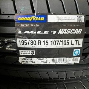 在庫特価 2024年製 GOOD YEAR NASCAR 195/80R15 107/105L LT 4本 SET 車検対応 ハイエース 等 国内正規品 ホワイトレター 最短当日発送の画像2