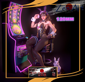 Casino Bunny Girl Ver1◆バニーガール◆8K-光造形プリント品◆超精密レジン製フィギュア◆樹脂 未塗装 未組立1/12 スケール 日本未発売