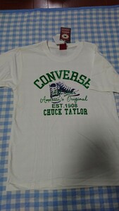 ♪137☆未使用・保管品☆CONVERSE☆綿100　半袖Tシャツ　白140