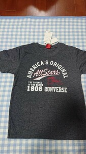 !137* unused * storage goods *CONVERSE* short sleeves T-shirt ash 140