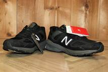 送料無料 即決【未使用】 NEW BALANCE ★ M990 BK5 MADE IN USA (US8.5/26.5cm) ★ ニューバランス 米国製 アメリカ製 990 箱付き_画像3