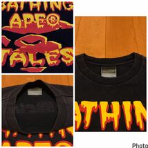 良品☆90s BATHING APE,TALES／オールド！エイプ サイズS 半袖両面プリントTシャツ・BIGロゴ&猿柄 BAPEVIL REBORN ,NOWHERE 初期 /パロディ_画像9