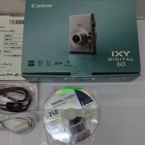 Canon キャノン IXY DIGITAL 60 イクシー デジタル 60 PC1158 箱、取扱説明書、ケース、バッテリー付 キヤノン 動作未確認 ジャンク 7080の画像3