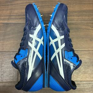 KT240305 D-58 asics アシックス EFFORT 13 エフォート 陸上 スパイクシューズ スポーツシューズ ランニングシューズ ブルー メンズ 25cmの画像6