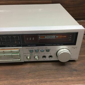 □B-1011 Technics テクニクス ステレオカセットデッキ RS-M255X カセットデッキ オーディオ機器 音楽機材 グレー 通電確認済みの画像3