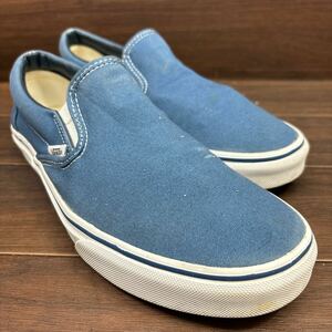 FK240305 D-59 VANS バンズ CLASSICクラシック スリッポン カジュアルシューズ ウォーキングシューズ ブルー系 メンズ 26.5cm