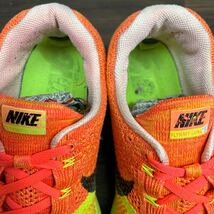 FK240305 D-59 NIKE ナイキ FLYKNIT LUNAR3 フライニットルナ メッシュシューズ ランニングシューズ オレンジ イエロー メンズ 28cm_画像8