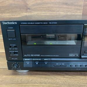 US240409 E-21 Technics テクニクス RS-D7000 90年代ヴィンテージ 上級機 ステレオ ダブル カセットデッキ 通電確認済みの画像3