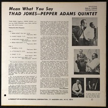 美品 プロモ 見本盤 / サド・ジョーンズ、ペッパー・アダムス「MEAN WHAT YOU SAY」/ THAD JONES / PEPPER ADAMS / レア盤_画像2