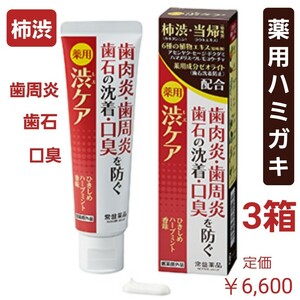 薬用ハミガキ　渋ケア　医薬部外品　柿しぶ　歯肉炎・歯周病・歯石・口臭を予防　3箱