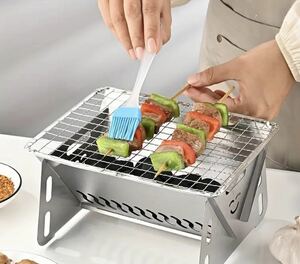 特売 バーベキュー コンロ ミニ 焚火台 コンパクト ソロキャンプ　収納袋付き　BBQ アウトドア バーベキューグリル バーベキュー