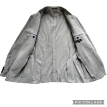 アーバンリサーチ　UR COOL MAX SURF KNIT JKT　春夏 テーラードジャケット コットン アンコン ビジネス カジュアル　ストレッチ　グレー_画像6