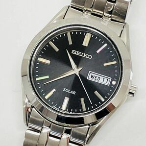 【送料無料!!】SEIKO セイコー SPIRIT スピリット SBPX083 V158-0AZ0 黒文字盤 デイデイト ソーラー メンズ腕時計 現状稼働品の画像1