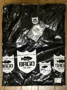 BASS BRIGADE　バスブリゲード Four Shield Logo Tee BLACK (SIZE L)