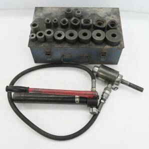 泉精器製作所 手動油圧ポンプ HP-180N 油圧式パンチャー SH-10 セット 中古品の画像1
