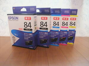 * new goods * unopened Epson original high capacity ICBK84x2,ICC84x1,ICM84x1,ICY84x1 total 5 piece *