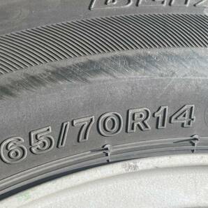 【中古アルミホイル】 １4インチ6Ｊ ４穴マルチホイル ＰＣＤ＝100＆114.3 ４本セット 165/70R14山なしスタッド付  ジャンク扱いの画像8