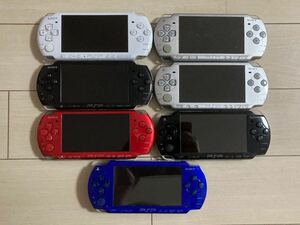 大量 SONY PSP 本体 7台 セット まとめて ピーエスピー PlayStation プレイステーション PSP-3000 通電 起動 ジャンク 部品取り 送料無料