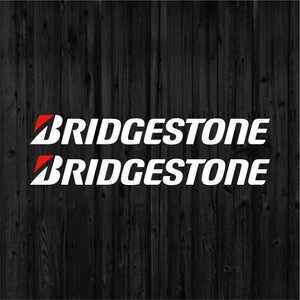 BRIDGESTONE ブリジストン ブリヂストン カッティングステッカー 2枚セット 白色 20cmサイズ