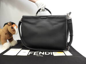  Fendi pi- Cub - large selection rear black men's handbag business bag ultimate beautiful goods @ 2