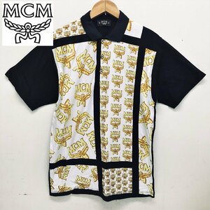 MCM/半袖ポロシャツ/ヴィンテージ/派手/ロゴ柄/エムシーエム/トップス/レトロ/服/ユニセックス