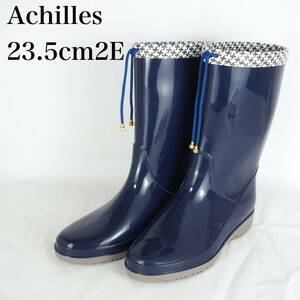 EB5195*Achilles* Achilles * lady's rain boots *23.5cm* navy 