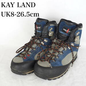 EB5210*KAY LAND*ケイランド*メンズトレッキングシューズ*UK8-26.5cm*グレー・ブルー