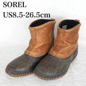 EB5211*SOREL*ソレル*メンズショートブーツ*US8.5-26.5cm*茶系