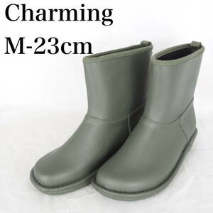 EB5226*Charming* tea -ming* lady's rain boots *M-23cm* khaki 