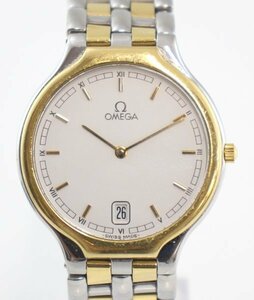 ◆ 1円 ～ 稼働品 OMEGA / オメガ ヴィンテージウォッチ Ref 196 0316 / Cal 1440 QZ デイト 白文字盤 K18 / SS コンビ 145857