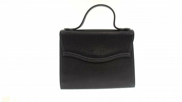 ◆ 希少 YVES SAINT LAURENT / イヴ サンローラン ヴィンテージ ハンドバッグ レザー ロゴ ブラック 146145